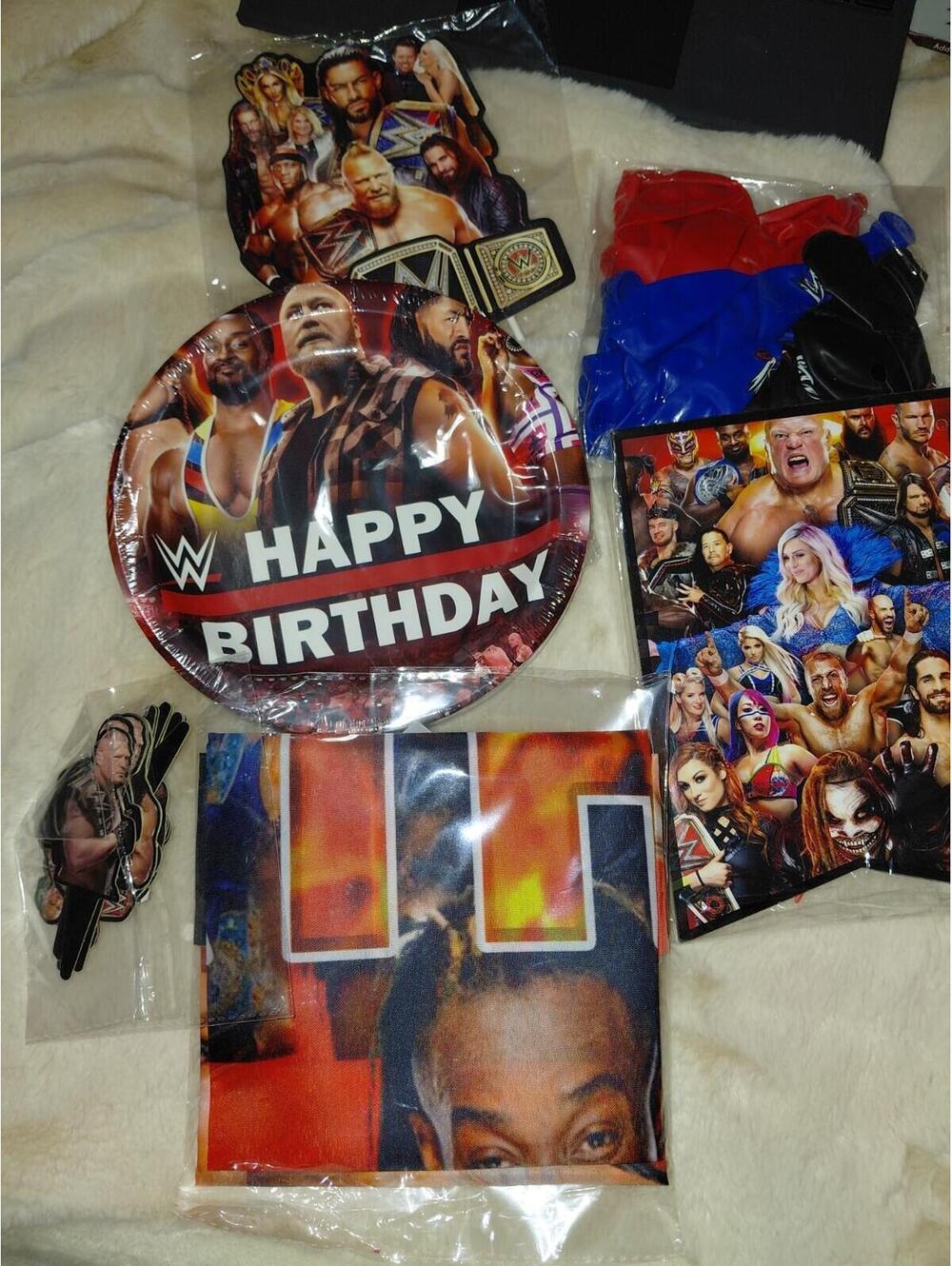 WWE party supply pack happy birthday